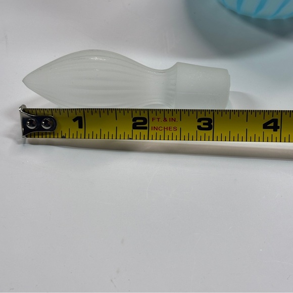 Rare Fenton Rib Optic Blue Satin Cruet c.1950 - Picture 9 of 16